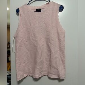 Pink Sleeveless Textured Top